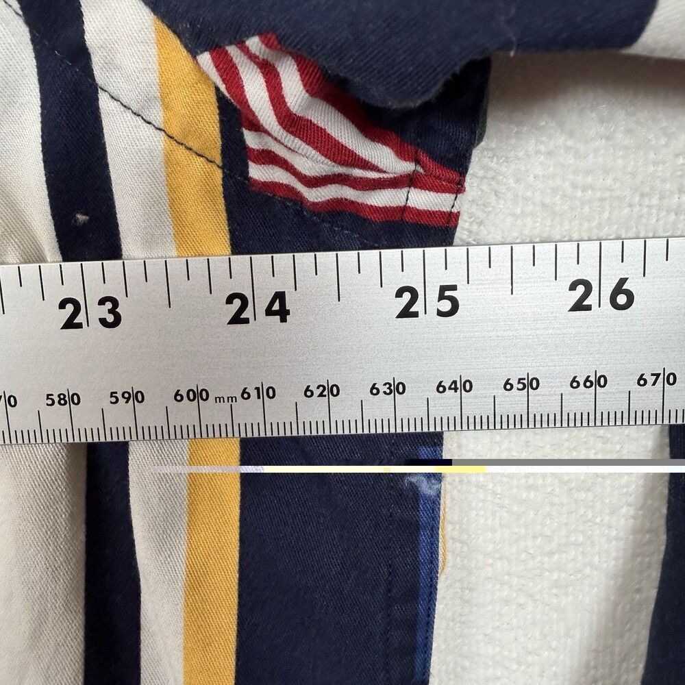 Nautica Vintage 90s Sailing Flags Shirt L Button Down Nautical Maritime Cotton - Picture 10 of 12